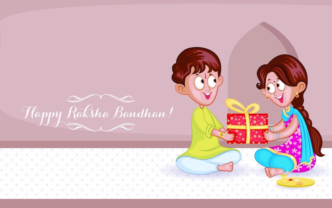Raksha bandhan concept. Indian brother giving gift to his sister | Raksha  bandhan, Happy rakhi images, Raksha bandhan images